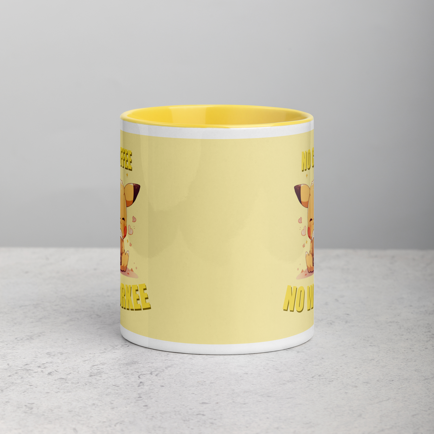 Taza Pikachu "No Coffee No Workee" Pokémon