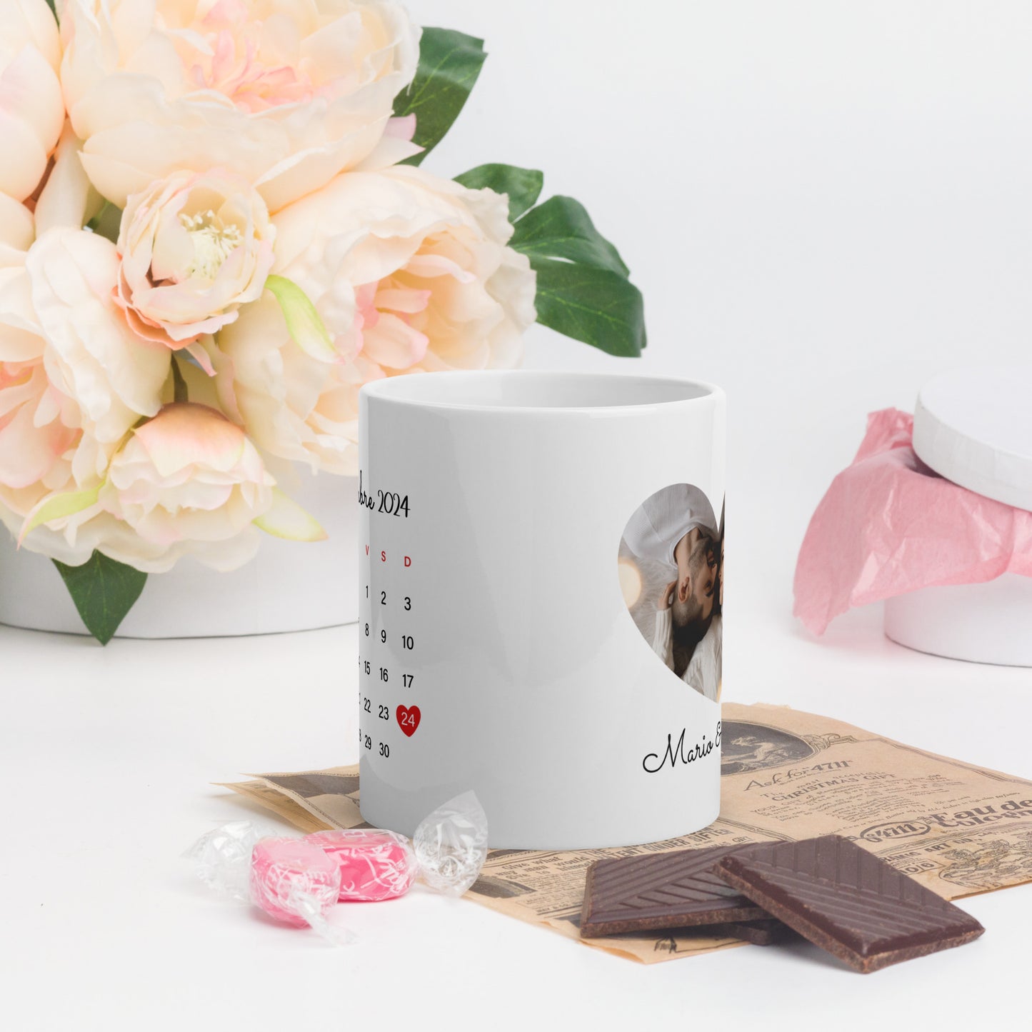 Taza SAN VALENTÍN Personalizable Calendario y Foto