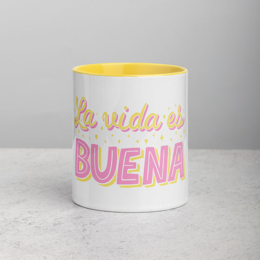 Taza de Café Frase "La Vida Es Buena"