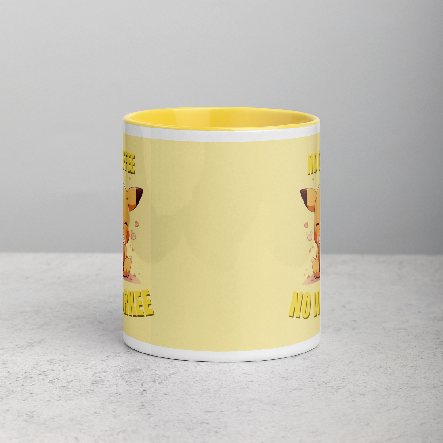 Taza Pikachu "No Coffee No Workee"