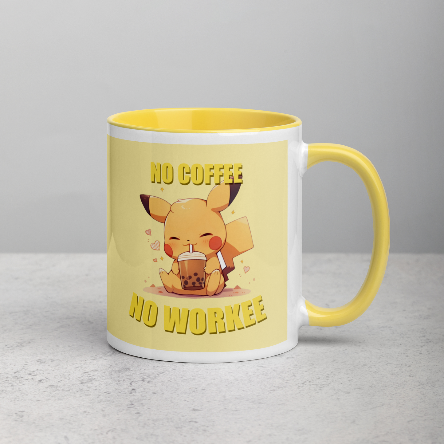 Taza Pikachu "No Coffee No Workee"